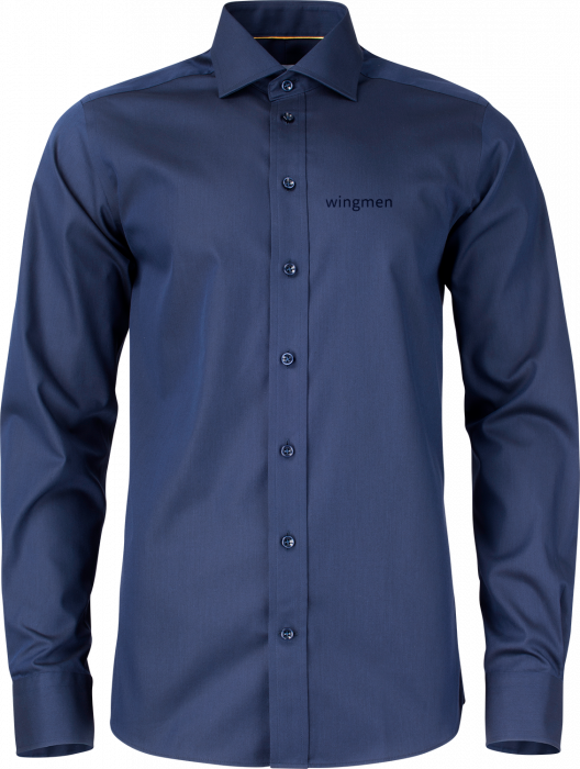 Harvest and Frost - Wingmen Mens Shirt - Slim (Embroidered) - Granat