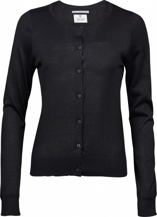 Tee Jays - Wingmen Womens Cardigan (Embroidered) - noir