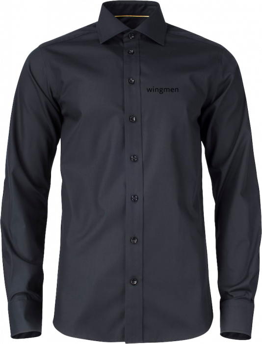 Harvest and Frost - Wingmen Mens Shirt - Slim (Embroidered) - Black