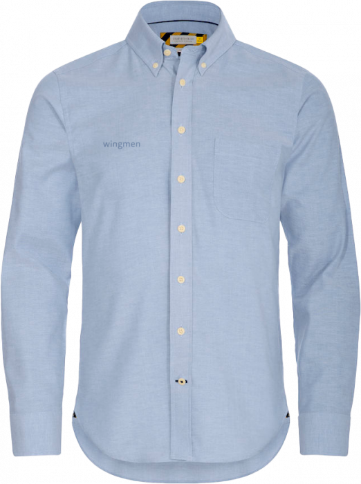 Harvest and Frost - Wingmen Oxford Skjorte Slim Fit Herre (Broderet) - Sky Blue